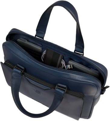 Деловая сумка мужская Piquadro Ael CA6920S142/BLU с отделением для ноутбука 14" синяя натур.кожа