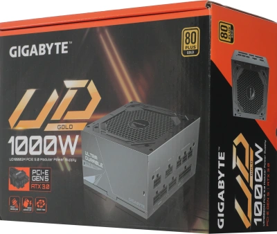Блок питания Gigabyte ATX 1000W GP-UD1000GM PG5 V2 80+ gold (20+4pin) APFC 120mm fan 8xSATA Cab Manag RTL