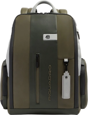 Рюкзак мужской Piquadro Urban CA7164UB00/VEGR хаки/серый натур.кожа