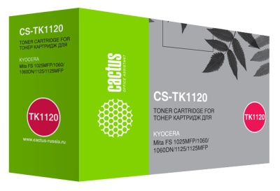 Картридж лазерный Cactus CS-TK1120 TK-1120 черный (3000стр.) для Kyocera FS 1025MFP/1060/1060DN/1125/1125MFP