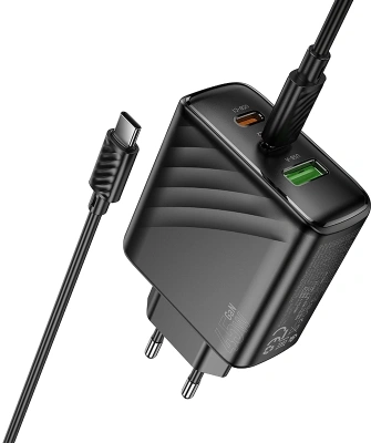 Сетевое зар./устр. Hoco CS26A Article 45W 3A (PD+QC+AFC) универсальное черный (PD45W)