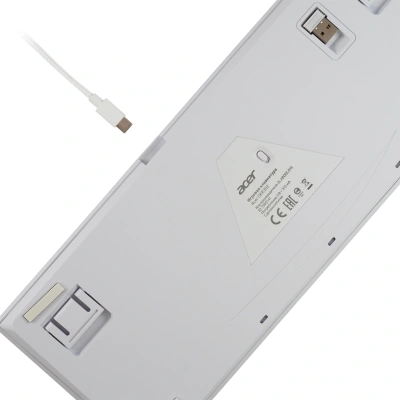 Клавиатура Acer OKR302 механическая белый USB беспроводная BT/Radio for gamer LED (ZL.KBDEE.016) кабель 1.6м