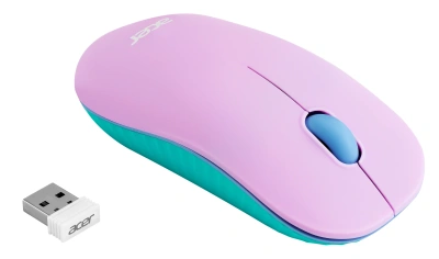 Мышь Acer OMR200 зеленый/фиолетовый оптическая 1200dpi беспров. USB для ноутбука 3but (ZL.MCEEE.021)