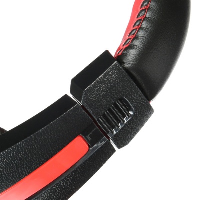 Наушники с микрофоном Оклик HS-L200 черный/красный 2.2м накладные оголовье (359484)