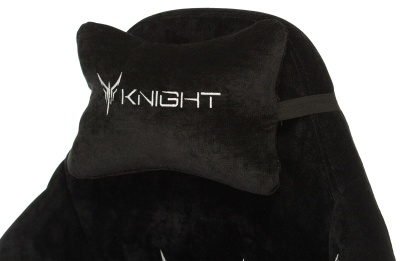Кресло игровое Knight N1 Fabric черный Light-20 с подголов. крестов. металл