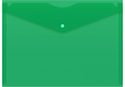 Конверт на кнопке Silwerhof SE-PK120/GRN A4 пластик 0.12мм зеленый