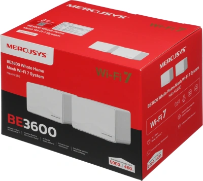 Бесшовный Mesh роутер Mercusys Halo H25BE BE3600 10/100/1000BASE-TX белый (упак.:2шт)