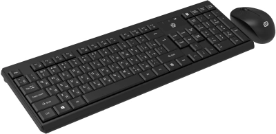 Клавиатура + мышь Оклик S269W клав:черный мышь:черный USB беспроводная slim Multimedia (2070303)