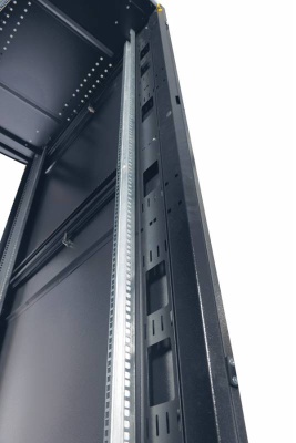 Шкаф серверный ЦМО (ШТК-СП-42.6.10-44АА-9005) напольный 42U 600x990мм пер.дв.перфор. 2 бок.пан. задн.дв.перфор. направл.под закл.гайки 1350кг черный 690мм 139кг 120град. 1950мм IP20 сталь