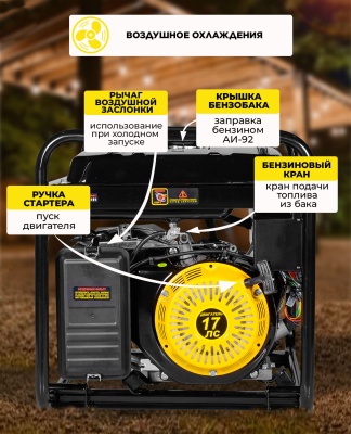 Генератор Huter DY9500L 8кВт