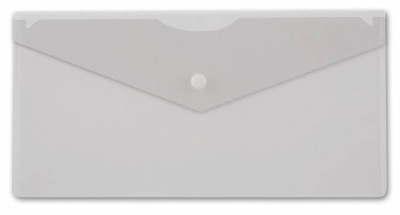 Конверт на кнопке Бюрократ -PK805ACLEAR A6 пластик 0.18мм прозрачный 130x265мм