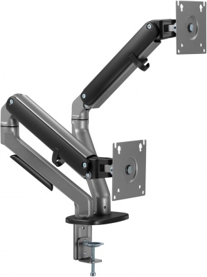 Кронштейн для мониторов Ultramounts UM735BL черный/серый 17"-27" макс.7кг крепление к столешнице поворот и наклон