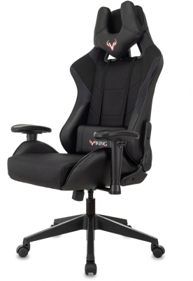 Кресло игровое Zombie Viking 4 Aero черный ткань/эко.кожа с подголов. крестов. пластик