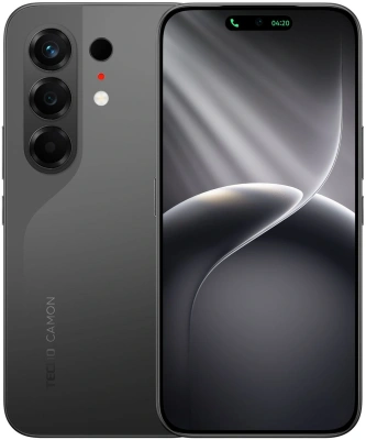 Смартфон Tecno Camon 50 256Gb 12Gb черный моноблок 3G 4G 2Sim 6.78" 1208x2644 Android 16 50Mpix 802.11 a/b/g/n/ac NFC GPS GSM900/1800 GSM1900 Protect FM