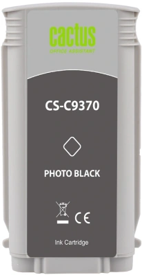 Картридж струйный Cactus CS-C9370 №72 фото черный (130мл) для HP DJ T610/T620/T770/T1100/T1100/T1120/T1200 с чипом
