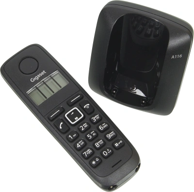 Р/Телефон Dect Gigaset A116 RUS черный АОН