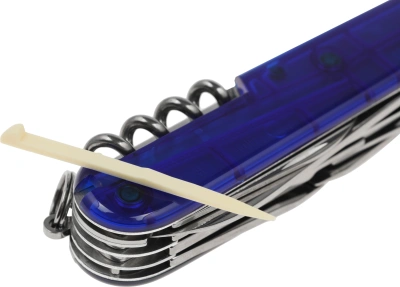 Нож перочинный Victorinox Huntsman (1.3713.T2) 91мм 15функц. синий полупрозрачный карт.коробка