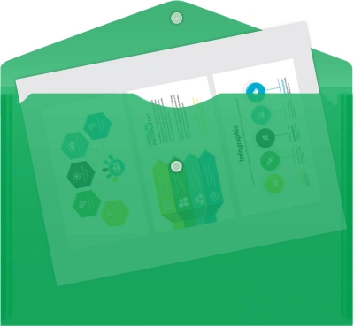 Конверт на кнопке Silwerhof SE-PK120/GRN A4 пластик 0.12мм зеленый