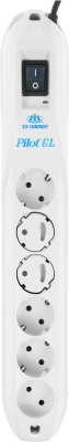 Сетевой фильтр Pilot GL 5м (6 розеток) белый (коробка)