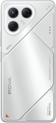 Смартфон Tecno Pova 7 5G 256Gb 8Gb серебристый моноблок 3G 4G 2Sim 6.78" 1080x2460 Android 15 50Mpix 802.11 a/b/g/n/ac/ax NFC GPS GSM900/1800 Protect microSD max1024Gb
