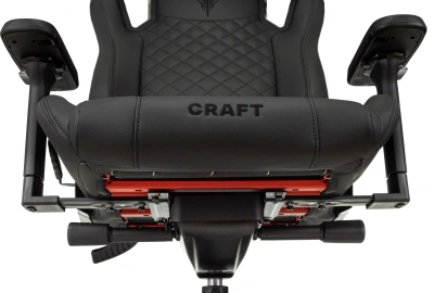Кресло игровое Knight Craft черный экокожа с подголов. крестов. металл