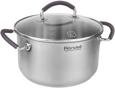 Кастрюля Rondell Akzent RDS-1388 3.1л. d=20см (с крышкой) стальной