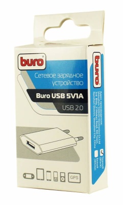Сетевое зар./устр. Buro TJ-164b 1A универсальное черный