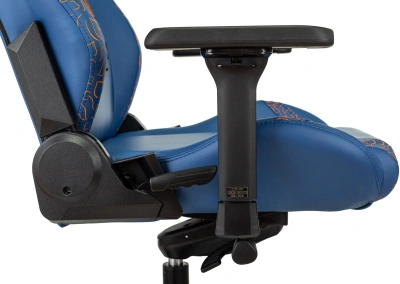 Кресло игровое Knight Craft Dragon синий экокожа с подголов. крестов. металл