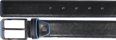 Ремень мужской Piquadro Blue Square CU6743B2/N регулир. 125х3.5см черный натур.кожа