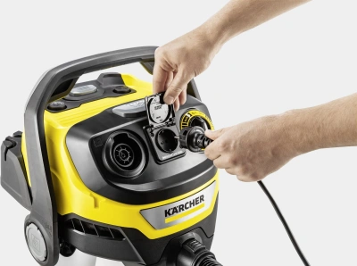 Строительный пылесос Karcher WD 6 P S V-30/6/22/T 1300Вт (уборка: сухая/влажная/выдув/сбор воды) желтый