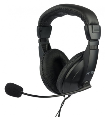 Наушники с микрофоном Оклик HS-M137V черный 1.8м мониторные оголовье (614046)