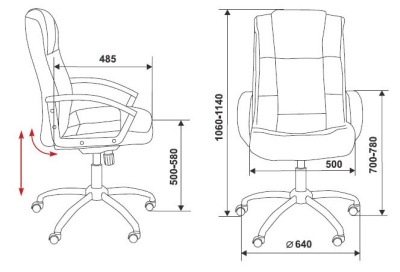 Кресло руководителя Бюрократ T-800N черный кожа крестов. металл хром