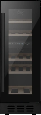 Винный шкаф Weissgauff WWCI-16 DB DualZone 1-нокамерн. черный глянц. (438723)