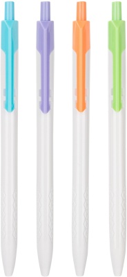 Набор ручек шариков. автоматическая Deli Arrow EQ03236 прозрачный/ассорти d=0.7мм син. черн. (50шт)