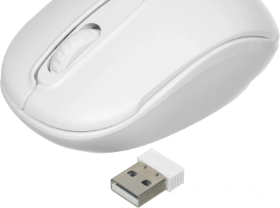 Мышь Оклик 505MW белый оптическая 1000dpi беспров. USB для ноутбука 3but (1018257)