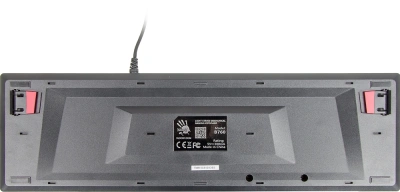 Клавиатура A4Tech B760 механическая серый USB Multimedia for gamer LED (B760 GREY (BLACK SWITCH)) кабель 1.8м