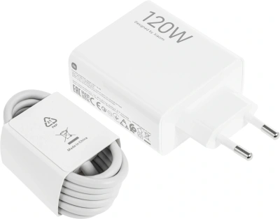Сетевое зар./устр. Xiaomi 120W HyperCharge Combo (Type-A) EU 120W 6A (PD+QC) USB универсальное белый (BHR9462EU)