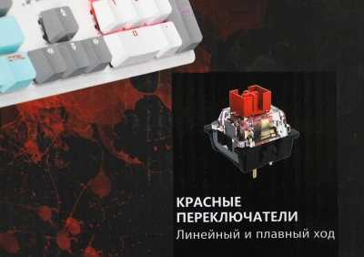 Клавиатура A4Tech S510N механическая белый USB for gamer LED (S510N (ICY WHITE )) кабель 1.8м