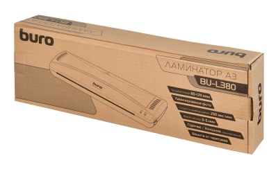 Ламинатор Buro BU-L380 черный A3 (80-125мкм) 25см/мин (2вал.) хол.лам. лам.фото