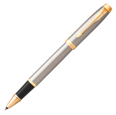 Ручка роллер Parker IM Core T321 (1931663) Brushed Metal GT F черн. черн. подар.кор.
