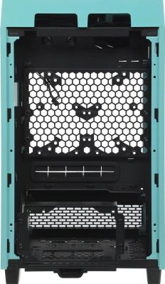 Корпус Thermaltake The Tower 100 Turquoise голубой без БП miniITX 1x120mm 3x140mm 2xUSB3.0 audio bott PSU