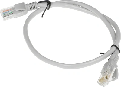 Патч-корд Rexant 18-1001 UTP RJ-45 вил.-вилка RJ-45 кат.5E 0.5м серый ПВХ