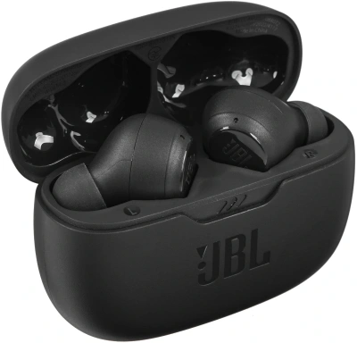Гарнитура внутриканальные JBL Wave Beam черный беспроводные bluetooth в ушной раковине (JBLWBEAMBLK)