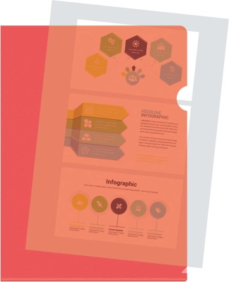 Папка-уголок Silwerhof SE-E120/RED тисненый A4 пластик 0.12мм красный