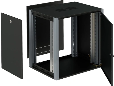 Шкаф коммутационный Sysmatrix (WP 6409.920 ) настенный 9U 600x450мм пер.дв.металл 2 бок.пан. 60кг черный 300мм 17кг 450мм IP20 металл
