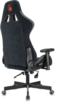 Кресло игровое A4Tech Bloody GC-580 черный/серый искусственная замша с подголов. крестов.