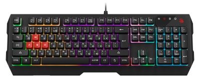 Клавиатура A4Tech B135N черный USB for gamer LED (подставка для запястий) кабель 1.8м