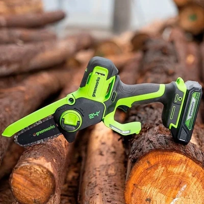 Цепная пила Greenworks G24MCS10 аккум. дл.шины:4"(10cm) 1аккум. 2Ач ЗУ (2008207UA)