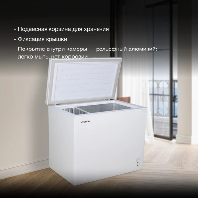 Морозильный ларь Hyundai CH35081 белый 130Вт