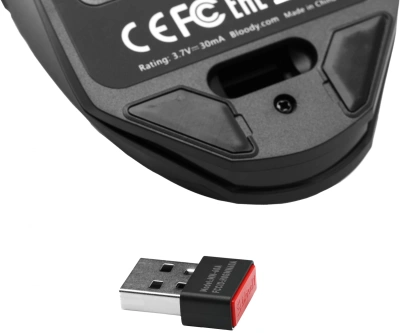 Мышь A4Tech Bloody R36 Ultra черный оптическая 12000dpi беспров. USB 7but